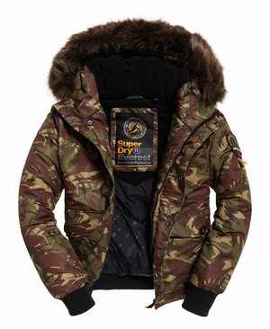 Superdry Everest Bomber Férfi Kabát Khaki/Camo | BYJDN8409